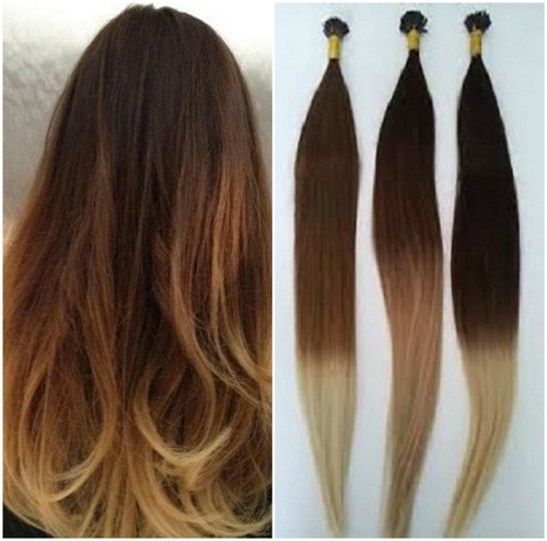 European Remy 18" I-Tip Silky Ombre "A" Grade 90 to 100 Strands - Click Image to Close